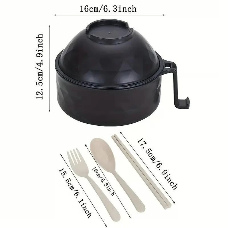 ๐ Microwave Ramen Cooker Bowl Set โ Cook, Drain & Enjoy Noodles in Minutes