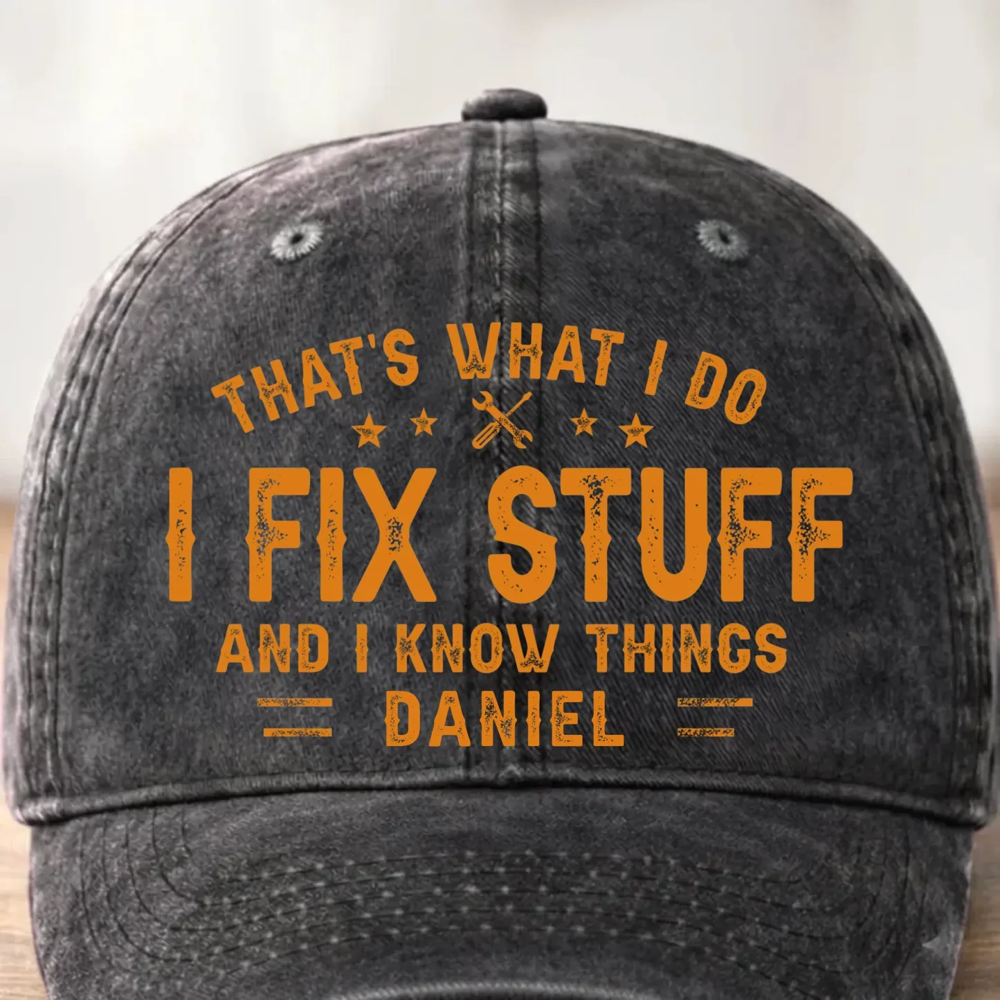 Custom Cap - Personalized Birthday Gifts For Husband, Son, Grandson, Brother, Grandpa, Dad, Yourself - I Fix Stuff Know Things