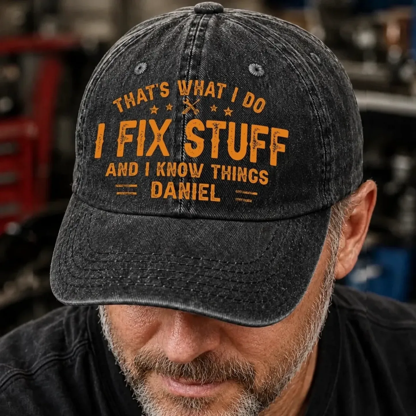 Washed Baseball Cap / Black / As Described