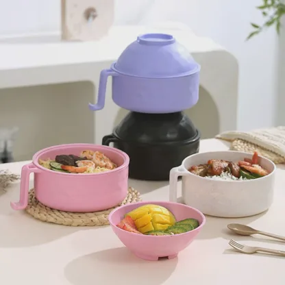 🍜 Microwave Ramen Cooker Bowl Set – Cook, Drain & Enjoy Noodles in Minutes